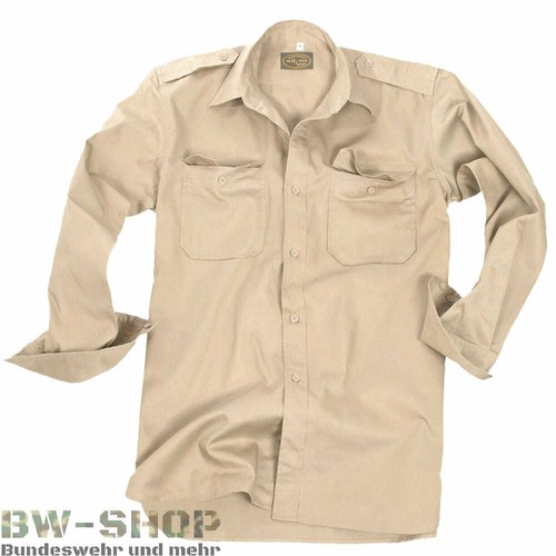 Diensthemd langarm khaki bw - langarm,