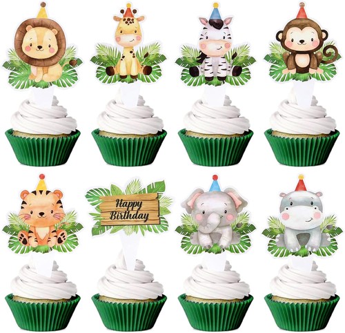 Cupcake topper dschungel - cupcake,