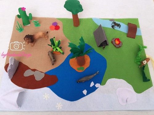 Große safari spielmatte 3d - spielmatte, |