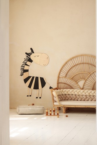 Wanddeko holz zebra - holz,