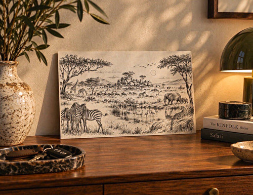 Wandbild safari tiere - safari, natur